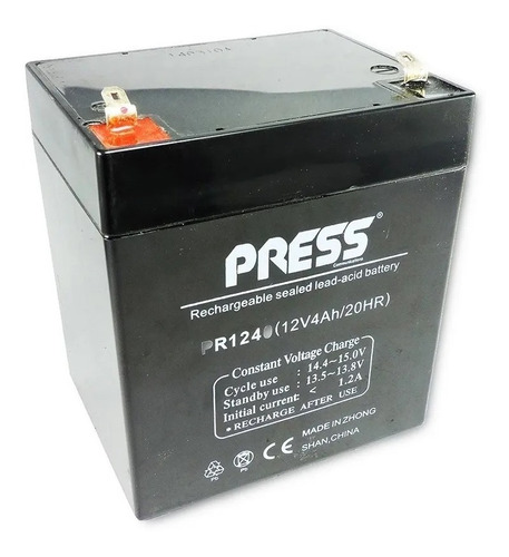 Bateria De Gel Recargable 12 Volts 4 Amper/hs Marca Press