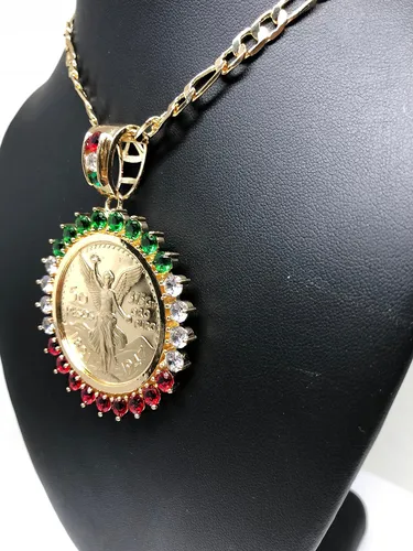 Oro Centenario: Moneda Chapada Cadena Colgante 26