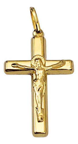 Pingente Crucifixo 2,5cm Em Ouro 18k