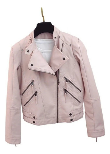 Chaqueta Chaqueta Corta Para Damas Tipo Piel Biker