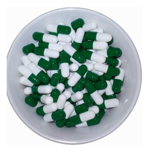 Capsulas De Gelatina N°1 Vacias Verde/blanco 100 Unidades