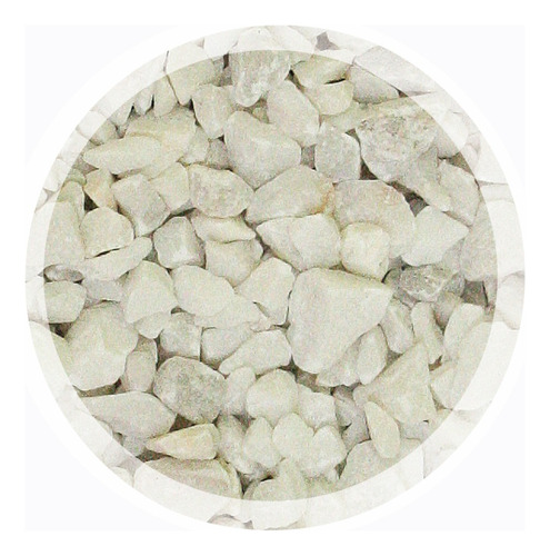 Piedra Decorativa - Ideal Para Macetas - Grande, White Snow Granulometría máxima 1.5 cm Granulometría mínima 1 cm