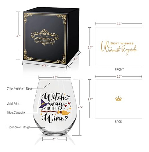 Vaso De Vino Gracioso Perfectinsoy Funny Witches Way, Vaso D