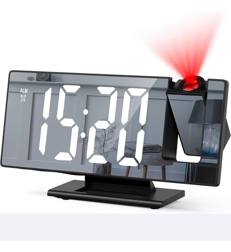 Despertadores Y De Mesa Reloj Digital Led Con Termómetro Negro
