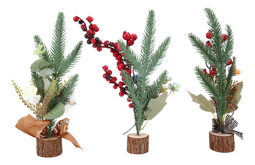 Escritorio Con Diseño Realista De Mini Árbol De Navidad