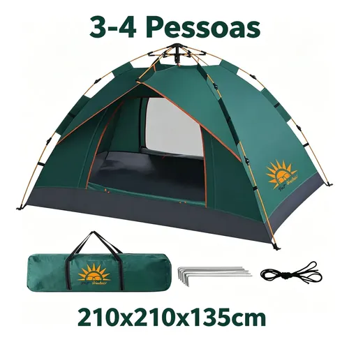 New Hawaii Barraca De Camping Automática New Hawaii 3-4 Pessoas Verde