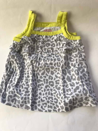 Vestido Carters 9 Meses Gris Con Volados Tira En Color Lima