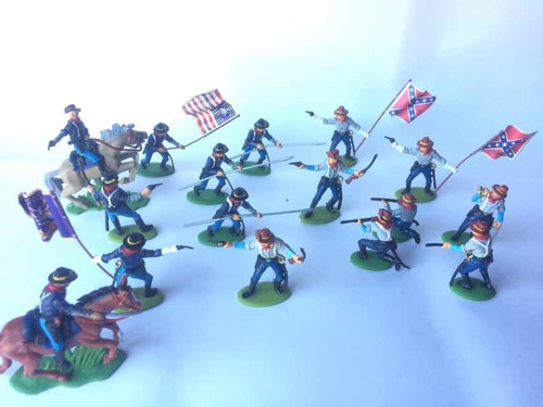 Soldaditos De Plástico Norteamericanos Pintados A Mano!