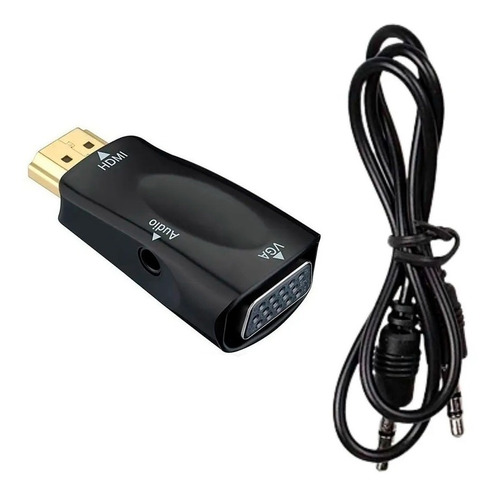 Adaptador Conversor Compatible-hdmi Hembra A Vga Macho Audio