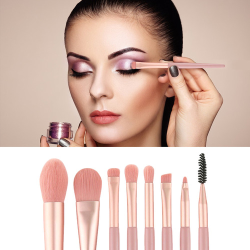 P Set De Brochas Cosméticas De Maquillaje De 8 Piezas Para