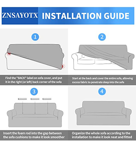 Znsayotx Funda De Sofá Jacquard Para Sofá De 3 Plazas, Funda