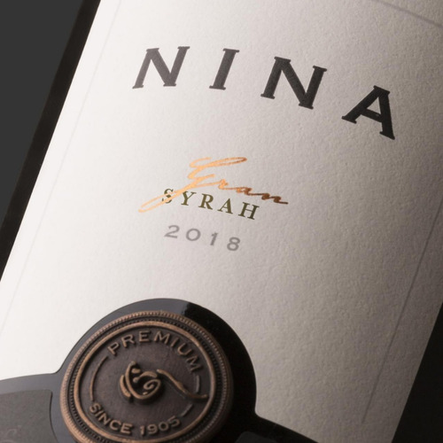 Imagen 4 de 10 de Vino Nina Gran Syrah Caja X 6 X 750ml. San Huberto