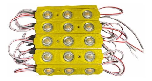 Plafón De 3 Leds Tipo Módulos Color Ámbar 20 Piezas Micas