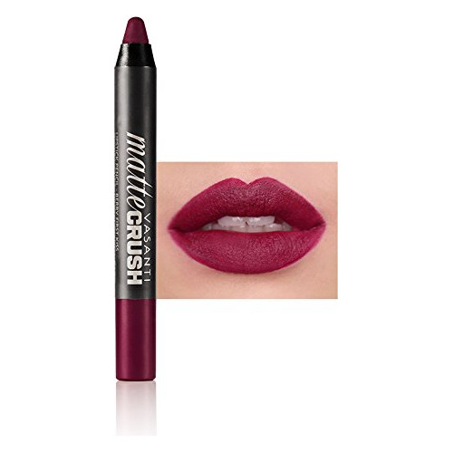 Vasanti Lapiz Labial Mate Crush (berry First Kiss - Rich Plu