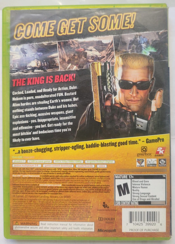 Duke Nukem Forever Original Xbox 360 (Usado)