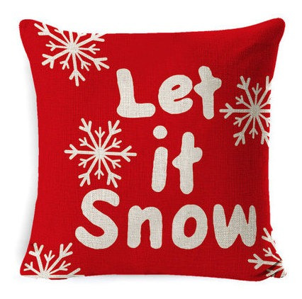 Imagen 6 de 10 de Kit 8 Fundas De Almohada De Lino Para El Día De Navidad