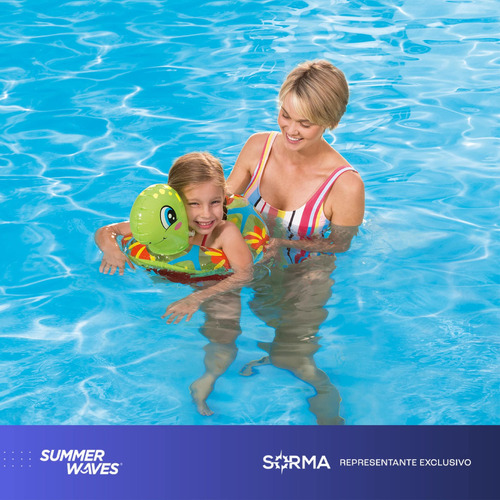 Imagen 3 de 7 de Tortuga Inflable Piscina Anillo Salvavida 55 X 46 X 28 Cm