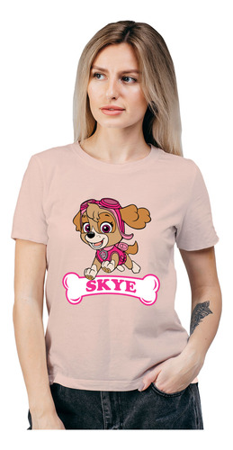 Polera Mujer Paw Patrol Skye Cockapoo Algodon Organico Wiwi