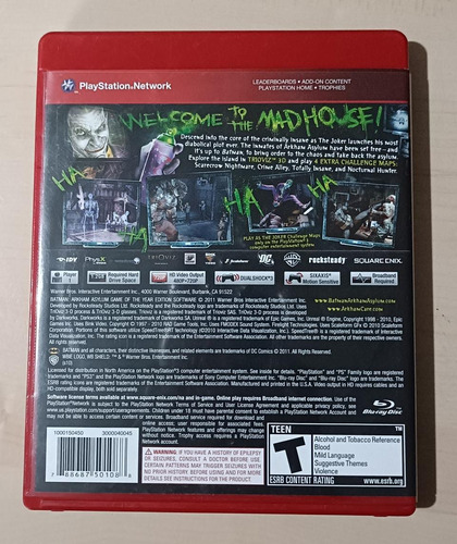 Ps3 - Batman Arkham Asylum - Original Físico (Usado)