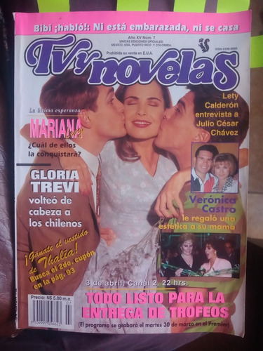 Thalia Y Gloria  Trevi En Revista Tvynovelas Veronica Castro