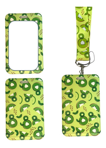 Porta Credencial Con Lanyard Kiwi Verde Kb44