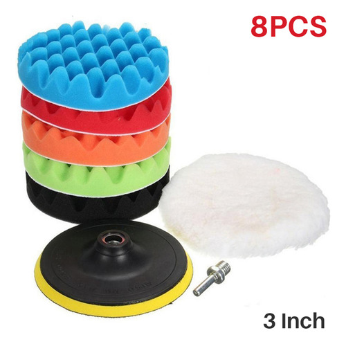 Kit De Almohadillas De Pulido Con Esponja, Juego De 8 Piezas