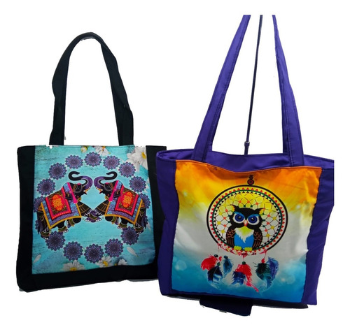 Bolso Grande 40 Diseños Bulldog,etc Sublimados Los Mejores!!