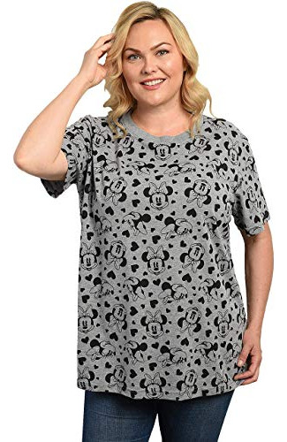 Camiseta De Talla Grande Para Mujer De Disney Minnie Mouse C