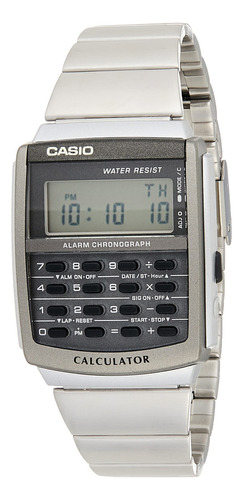 Reloj Casio Data Bank Ca 506 1uw Ww Métrico Gris