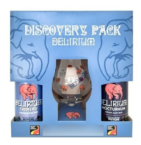 Pack Delirium Discovery 4 Cervezas 330ml + Copa Original.