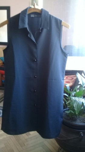 Imagen 3 de 6 de Camisa Para Dama -zara- Talle M - Color Negro.