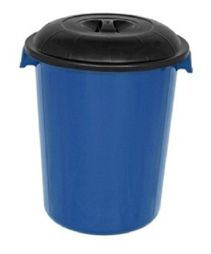Lixeira Plástica Lixo Cesto Grande Fechado Tampa 61lts Color