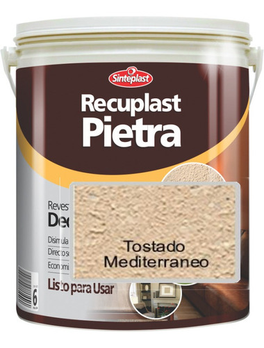 Recuplast Pietra Revestimientoplastico Texturado 6kgs 