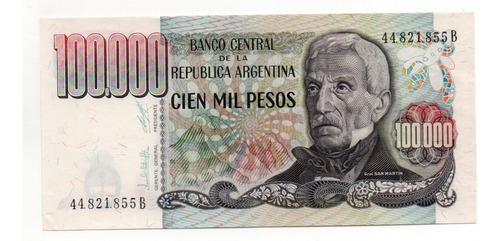 Billete Argentina 100000 Pesos Ley Bottero 2504a Ex+