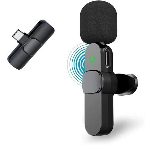 Microfone Lapela Sem Fio Bluetooth Android Usb Tipo Type C