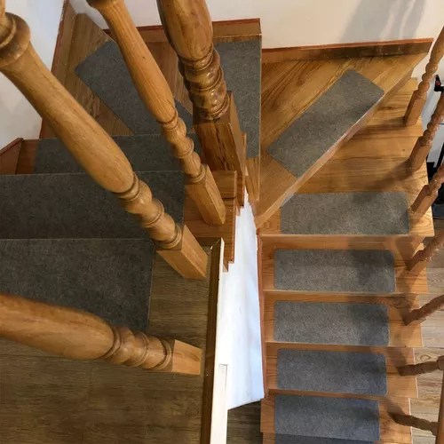 Tapetes para escaleras, alfombras antideslizantes, alfombras para escaleras  interiores, parte trasera de goma antideslizante con aislamiento acústico