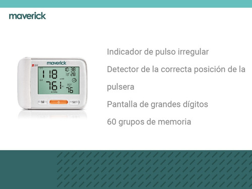 Imagen 2 de 5 de Tensiómetro Digital De Muñeca Maverick Ye8600a