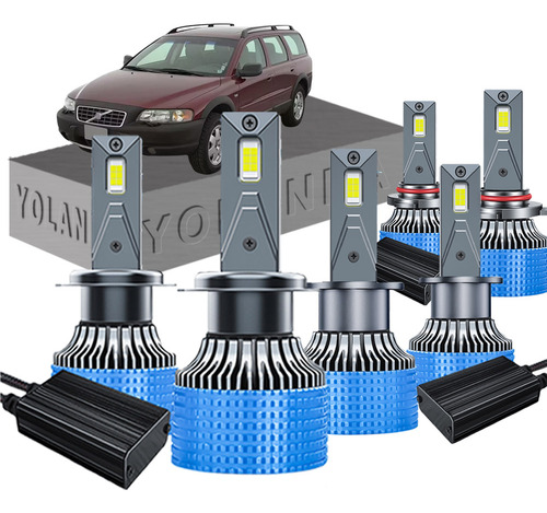 Led Luz H7+9005+h1 6500k Para Volvo Xc70 2003-2006 Faros