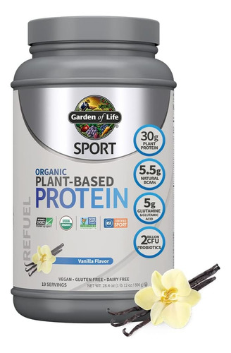 Proteina Organica En Polvo A Base De Plantas Vainilla 806 Gr