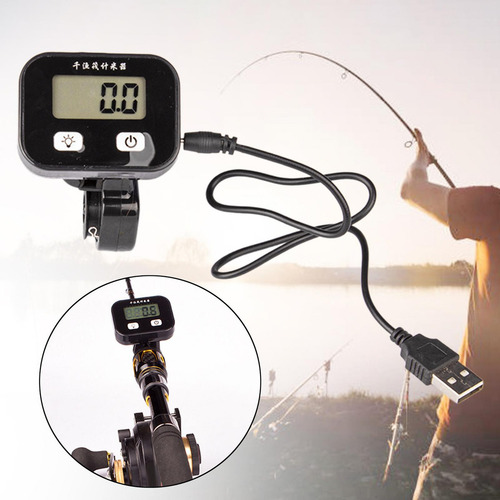 Fn Linha De Pesca Contador Medidor De Pesca Clipe No Calibre