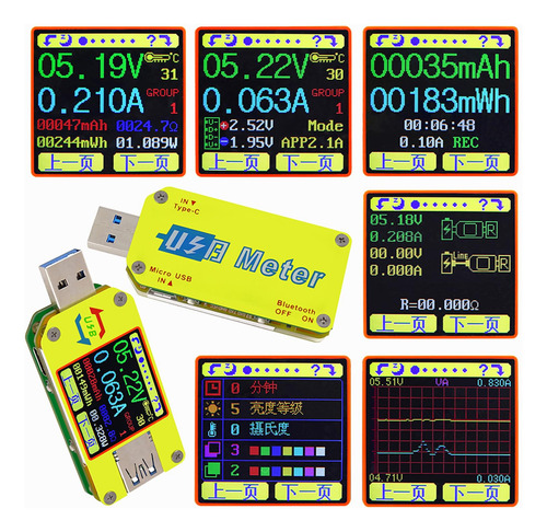 Usb Tester 4-24v 4a Lcd Display Multímetro Usb Power Meter