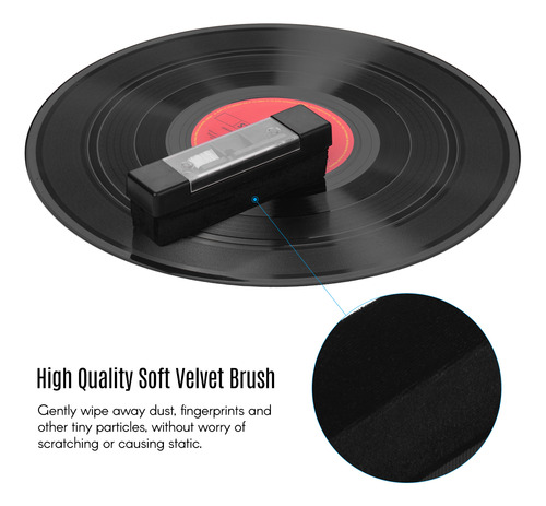 Limpiador De Discos Velvet 3 En 1 Con Cepillos Antiestáticos