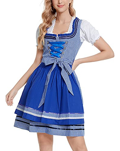 Mujeres S Oktoberfest Costume German Dirndl Vestido Tra...