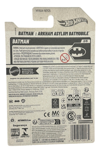 Hotwheels Batman: Arkham Asylum Batmobile 816a Verde Oscuro