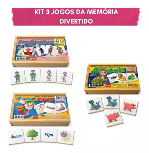 Jogo Da Memória Fotos 40 Peças Pedagógico Infantil Escola