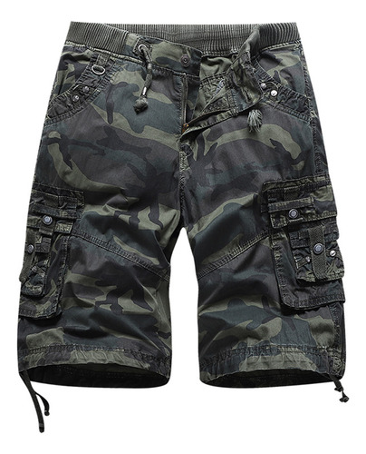 Monos Cortos De Camuflaje Para Hombre, Pantalones Holgados Y