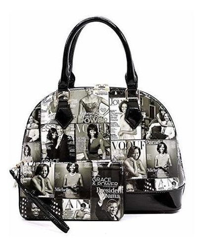 Bolso Tipo Satchel Michelle Obama Con Billetera