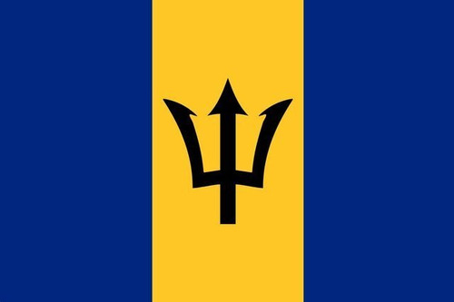 Bandera Con Logo Barbados Emblemas 90x1.50mts