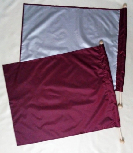 Banderas Rectangulares De Silver Para Danza X 3 Pares Rectangulares