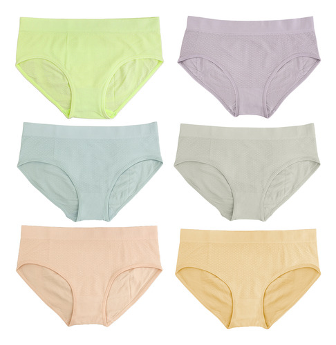 Calzón Bikini Corte Juvenil Mujer Microfibra Suave 12 Piezas